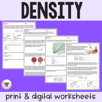 Preview of Density - Reading Comprehension Worksheets