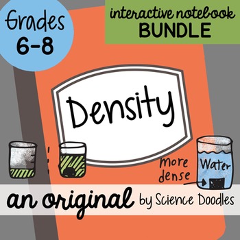 Preview of FREE! Density Interactive Notebook Science Doodle BUNDLE - Science Notes