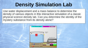 Preview of Density Simulation Lab (completely digital)