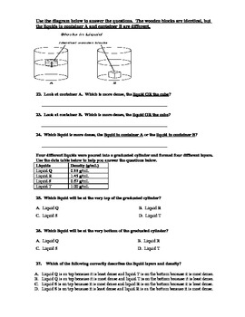 Science Teacher Density Worksheet Answer Key : 32 Physical Science Mass