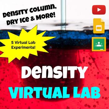 Preview of Density Virtual Lab, 5 Labs! Density Column, Dry Ice, & More, Digital Experiment