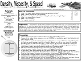 Density Viscosity Speed Lab