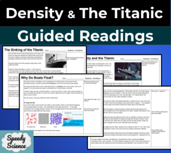 Preview of Density and the Titanic: Guided Readings