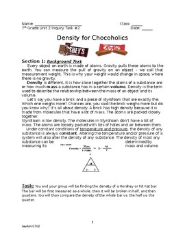 Preview of Density for Chocoholics