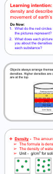 Preview of Density lesson and practice - Google Slides 