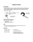 Density of Acrylic