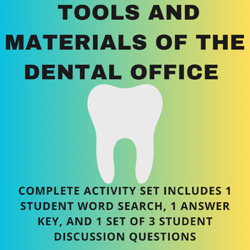Preview of Dental Assistant Learning Games / Dental Assisting Lesson Plans - Dental Tools