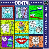 Dental - Coloring By Code Clip Art Set {Educlips Clipart}