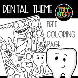 Dental Coloring Page FREEBIE for Dental Health Activities 