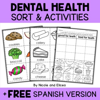 Preview of Dental Health Sort Activities + FREE Spanish