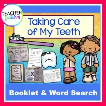 Preview of DENTAL HEALTH MONTH Booklet & Word Search Activities for HEALTHY TEETH
