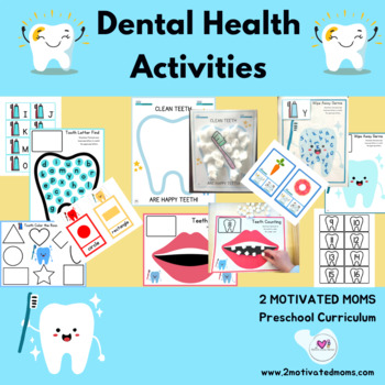 Preschool Toddler Activities Dental Health, Printable Homeschool