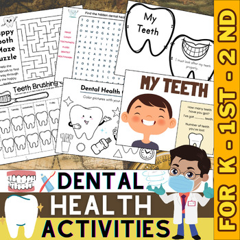 Preview of Dental Health Activities & Worksheets | Dental Health Month | Teeth Hygiene