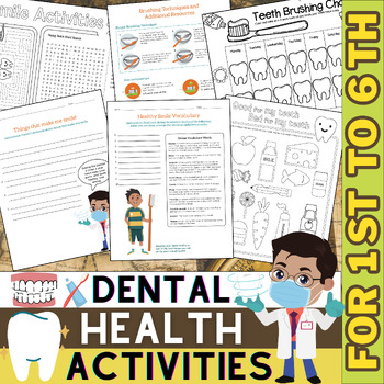 Preview of Dental Health Activities and Worksheets | Dental Health Month | Teeth Hygiene