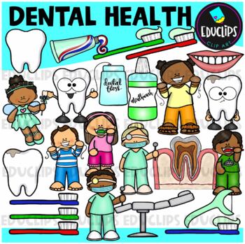 Preview of Dental Health Clip Art Set {Educlips Clipart}