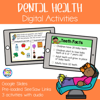 Preview of Dental Health Digital Activities | Google Slides & SeeSaw