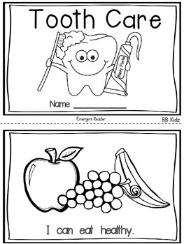 Dental Health Emergent Reader and Activities for ...