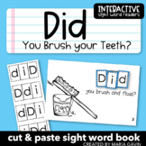 Dental Health Emergent Reader for Sight Word DID: "Did You