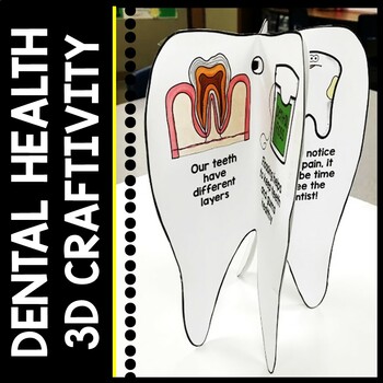 Preview of Dental Health - Craft - 3D Mobile - Teeth Craftivity