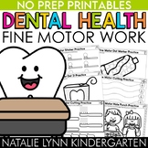 Dental Health Fine Motor Activities | NO PREP Tracing Cutt