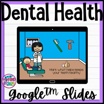 Preview of Dental Health Google Slides | Special Ed | Distance Learning