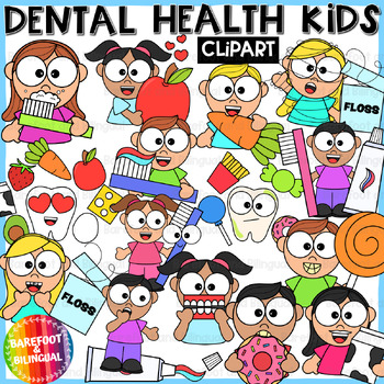 Preview of Dental Health Kids Clipart - Healthy & Unhealthy Dental Habits