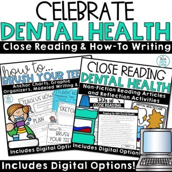 Preview of Dental Health Month Activities Reading Passages Writing About Teeth February 