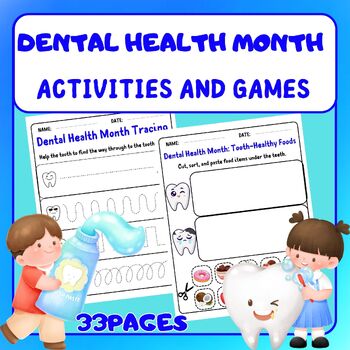 Preview of Dental Health Month Fun activities and games - No Prep