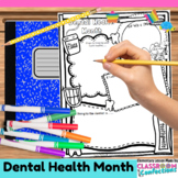 Dental Health Month Activity Poster : Doodle Style Writing