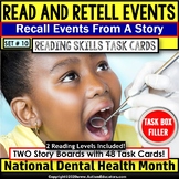 Dental Health Month READING COMPREHENSION Task Cards Task 