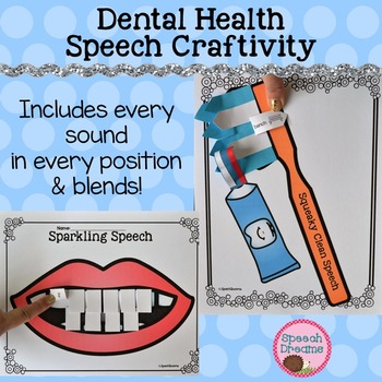 Preview of Dental Health Speech Therapy Craft: Turn Taking in Conversation Describing