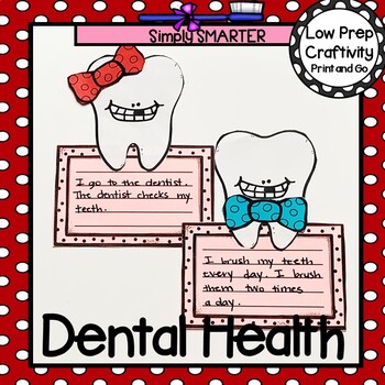 Preview of Dental Health Tooth Writing Cut and Paste Craftivity