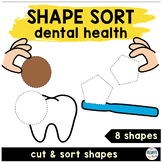 Dental Health Unit Shape Sort Worksheets for Preschool and