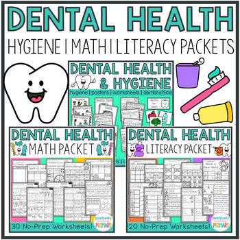 Preview of Dental Health | Dental Hygiene | Dental Health Month Worksheets and Activities