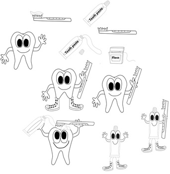 Preview of Dental health line art