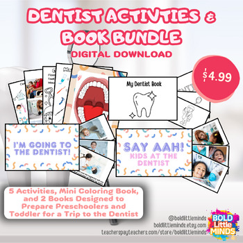 Preview of Dentist Activities and Book Bundle for Preschoolers and Toddlers