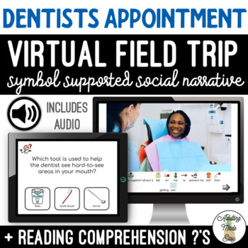 Preview of Dentist Appointment Virtual Field Trip Narrative & Comprehension Google Slide SS