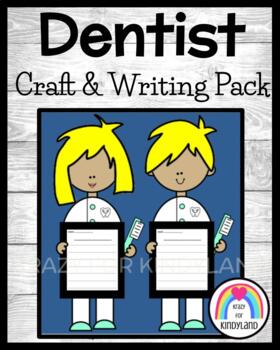 Preview of Dentist Craft, Writing Prompt for Community Helpers, Dental Health Activity