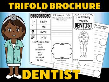 Preview of Dentist - Trifold Brochure - Community Helpers