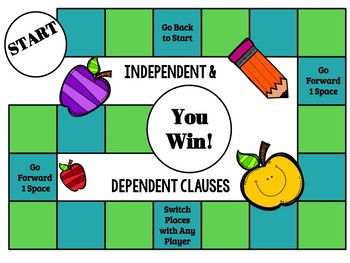 game clauses dependent independent scoot task cards board qr preview