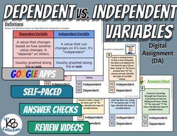 Preview of Dependent vs. Independent Variables - Digital Assignment