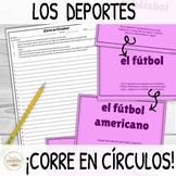 Deportes Sports in Spanish Vocab ¡Corre en Círculos! Revie