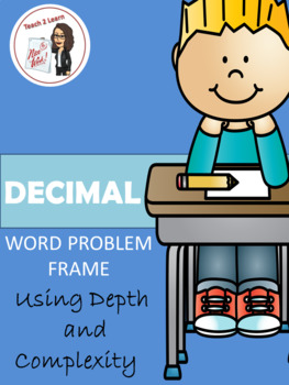 Preview of Depth & Complexity Decimal Word Problem Frame