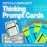 Depth & Complexity  Thinking Prompt Task Cards for Icons &
