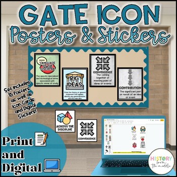 Preview of GATE - Depth and Complexity - Posters and Digital Stickers - Print and Digital