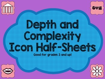Preview of Depth and Complexity Icon Half Sheets