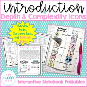 Preview of Depth and Complexity Icons Introduction with Interactive Notebook Foldables