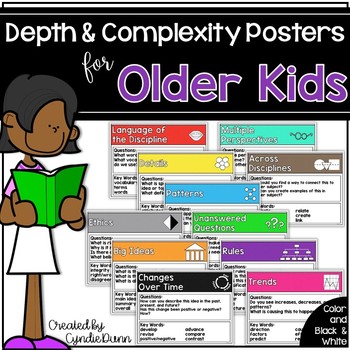 Preview of Depth and Complexity Icons Posters for Older Kids