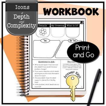 Preview of Icons of Depth and Complexity Introduction Workbook Packet for Upper Elementary