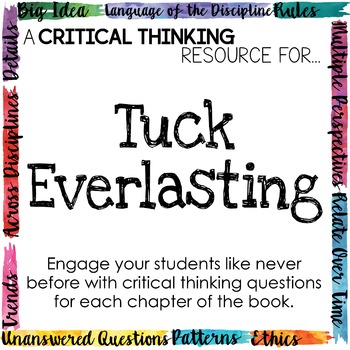 Preview of Depth and Complexity Novel Study for Tuck Everlasting